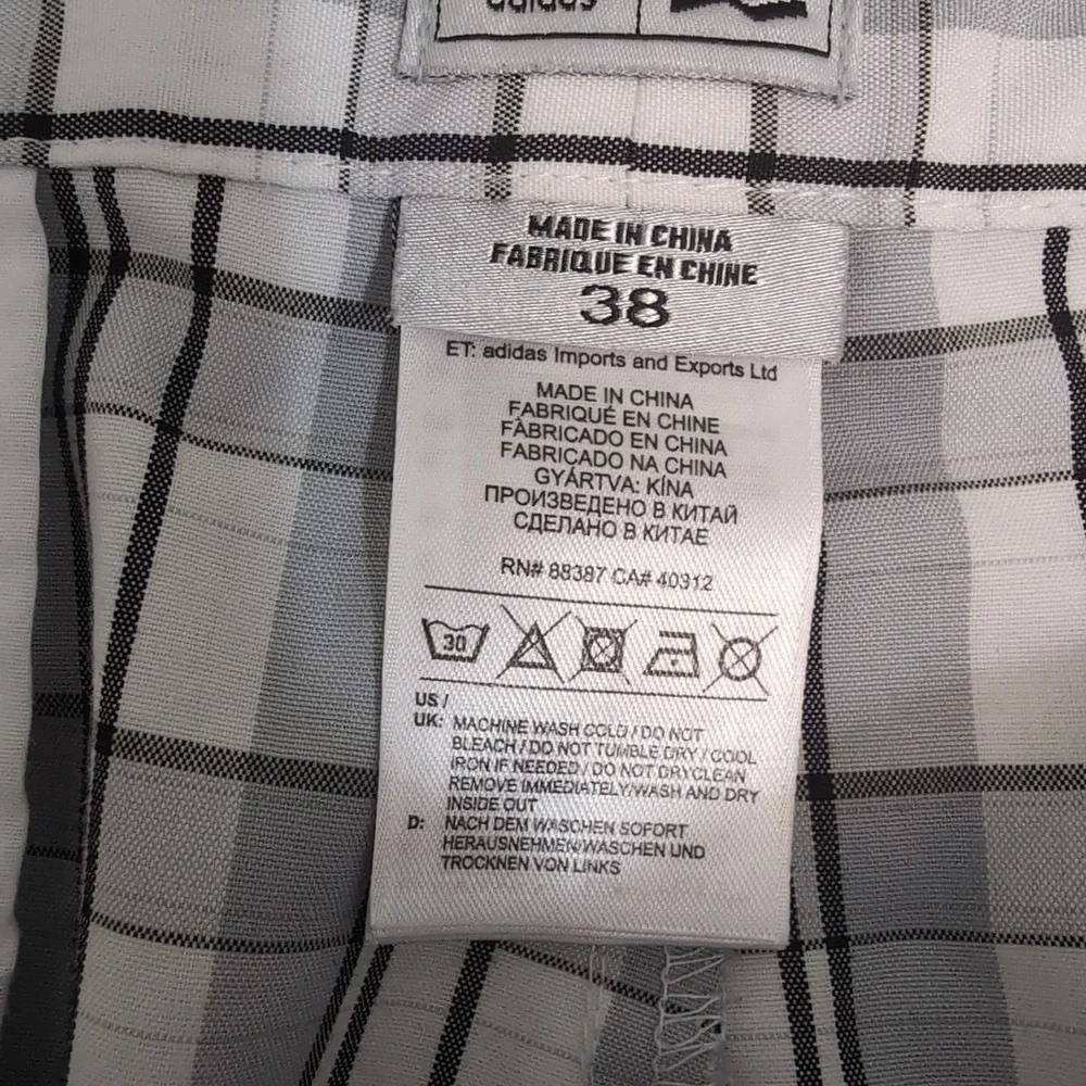 Adidas Golf Shorts Mens 38 Black White Chino 11
